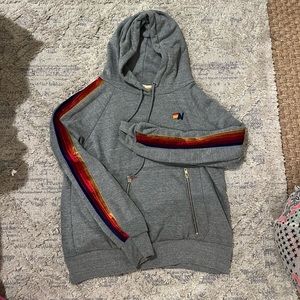 AVIATOR NATION grey medium hoodie